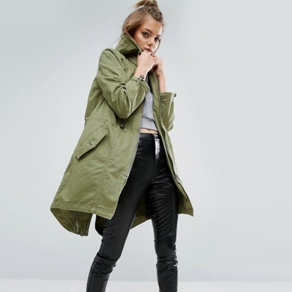 [ASOS] Parka With Reckless Print - Picture 2 of 4